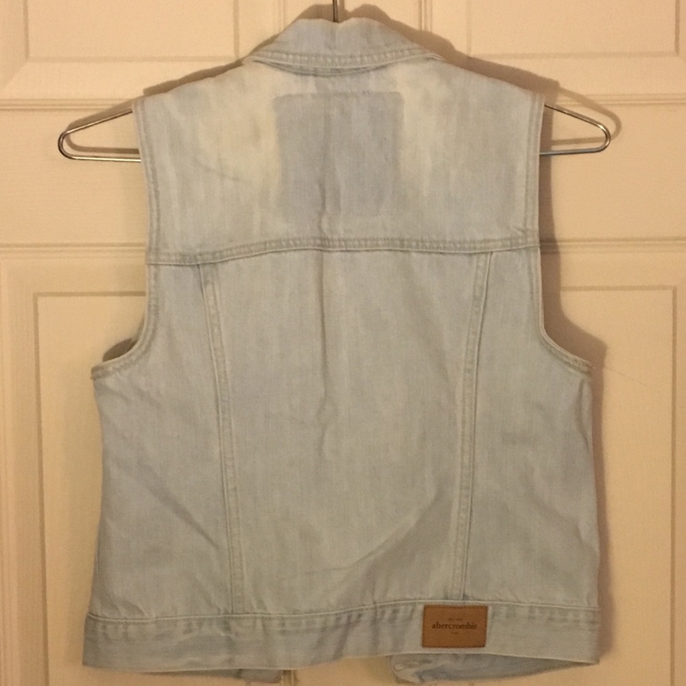 Abercrombie and Fitch Distressed Denim Vest - Picture 2 of 2